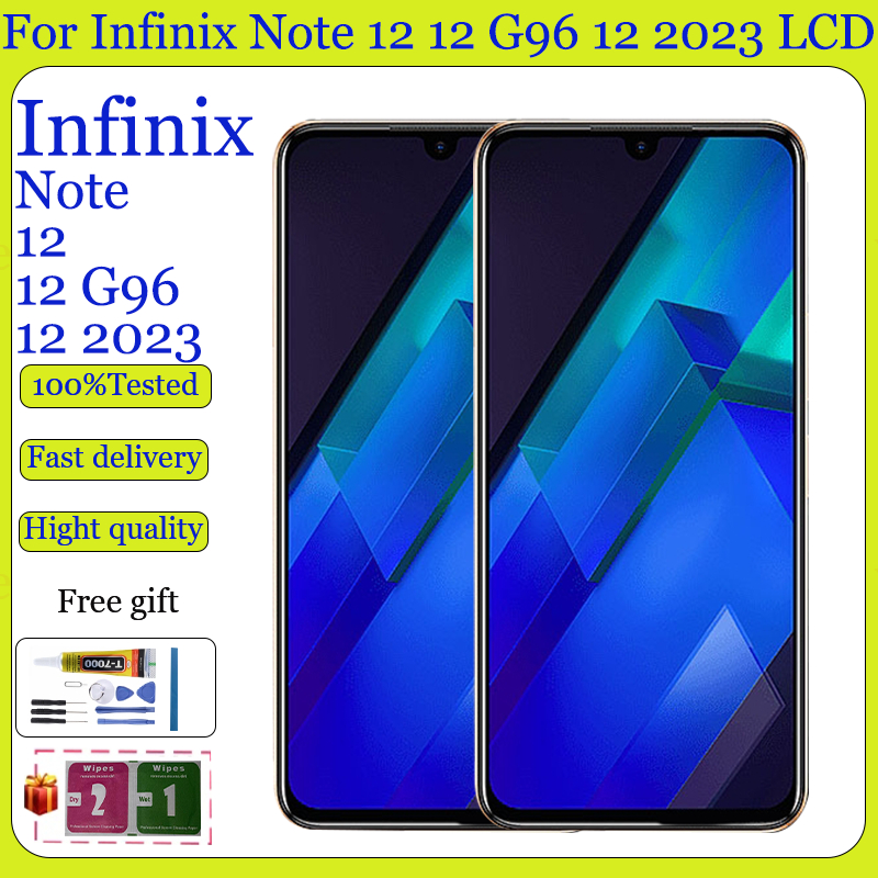 Original AMOLEDสําหรับInfinix Note 12 หมายเหตุ 12 G96 หมายเหตุ 12 2023 จอแสดงผลLCDหน้าจอสัมผัสเปลี่ยน