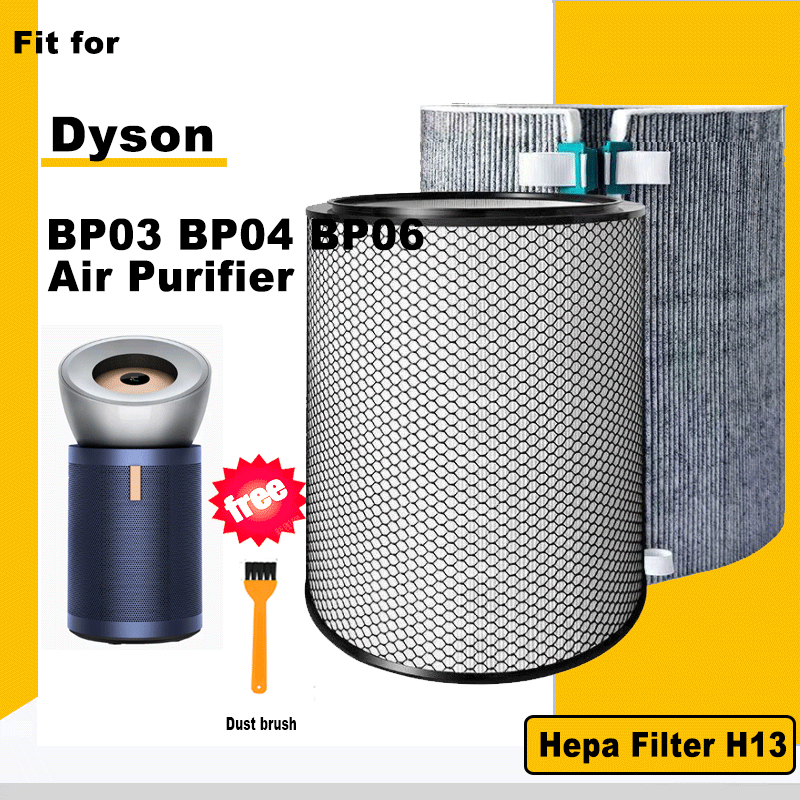 เปลี่ยน H13 ตัวกรอง Hepa เข้ากันได้กับ Dyson BP03 BP04 BP06 เครื่องฟอกอากาศ Big + ฟอร์มาลดีไฮด์ที่เง