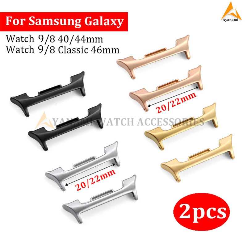 SAMSUNG 1 คู่นาฬิกาอะแดปเตอร์สําหรับ ซัมซุง กาแลคซี นาฬิกา 9 / 8 คลาสสิกนาฬิกา 20 มม. 22 มม.สแตนเลสสตีลสําหรับ กาแลคซี นาฬิกา 9 / 8 นาฬิกาอุปกร