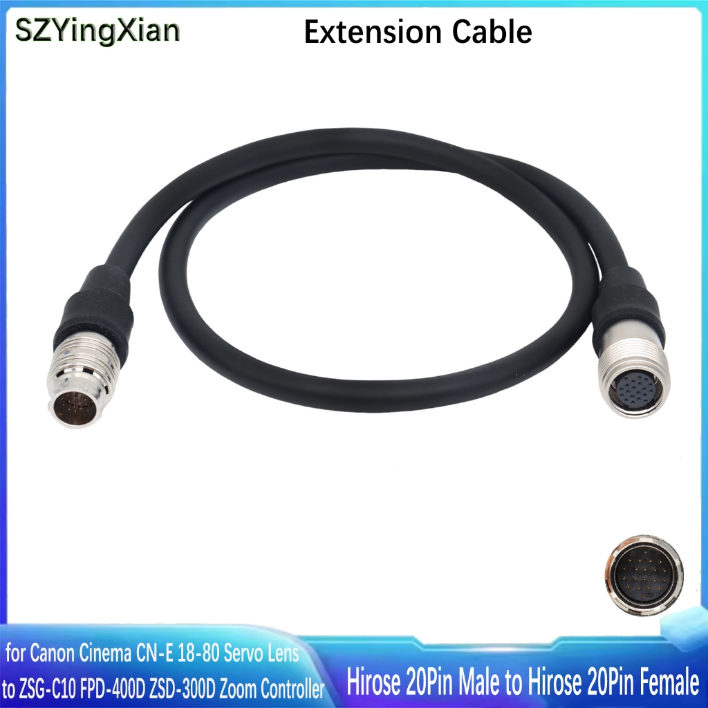 HR25A-9P-20P Hirose 20Pin ชายหญิงสายสําหรับ Canon Cinema CN-E 18-80 Servo เลนส์ ZSG-C10 FPD-400D ZSD