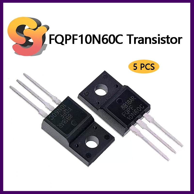 [สต๊อกพร้อม] 5PCS N Channel Field Effect Triode FQPF10N60C 9.5A/600V/0.73Ω/50W TO-220F Field Effect 