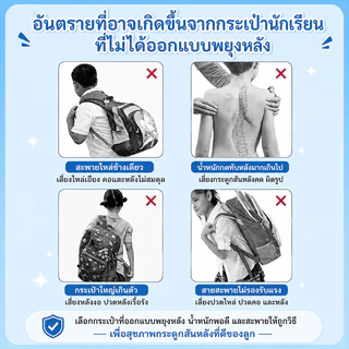 🌟กระเป๋านักเรียน Melod กระเป๋านักเรียนนักเรียนประถมสไตล์ใหม่หญิงความจุขนาดใหญ่ Kuromi Ridge Protection ลด Bur