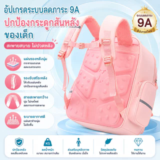 🌟กระเป๋านักเรียน Melod กระเป๋านักเรียนนักเรียนประถมสไตล์ใหม่หญิงความจุขนาดใหญ่ Kuromi Ridge Protection ลด Bur