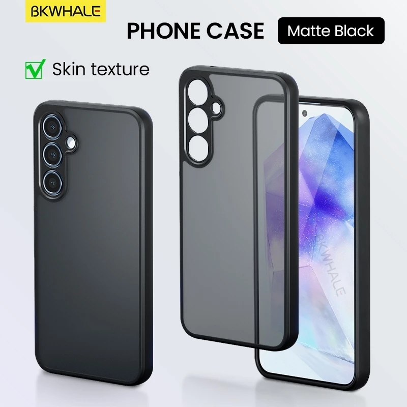 BKWHALE Matte โปร่งแสงเคสโทรศัพท์สําหรับ Samsung Galaxy A57 A37 A27 A17 A07 A56 A36 A26 A16 A06 A55 A54 A35 A34 A25 A24 A15 A14 S23 S24 S24 S26 FE S25