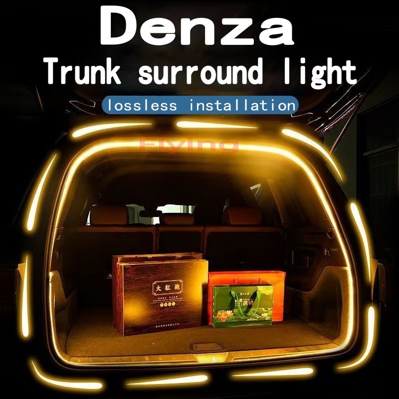 Denza d9 รถ Trunk Light LED กลางแจ้ง camping Light strip อัตโนมัติ sensing Trunk ambient Light การปร