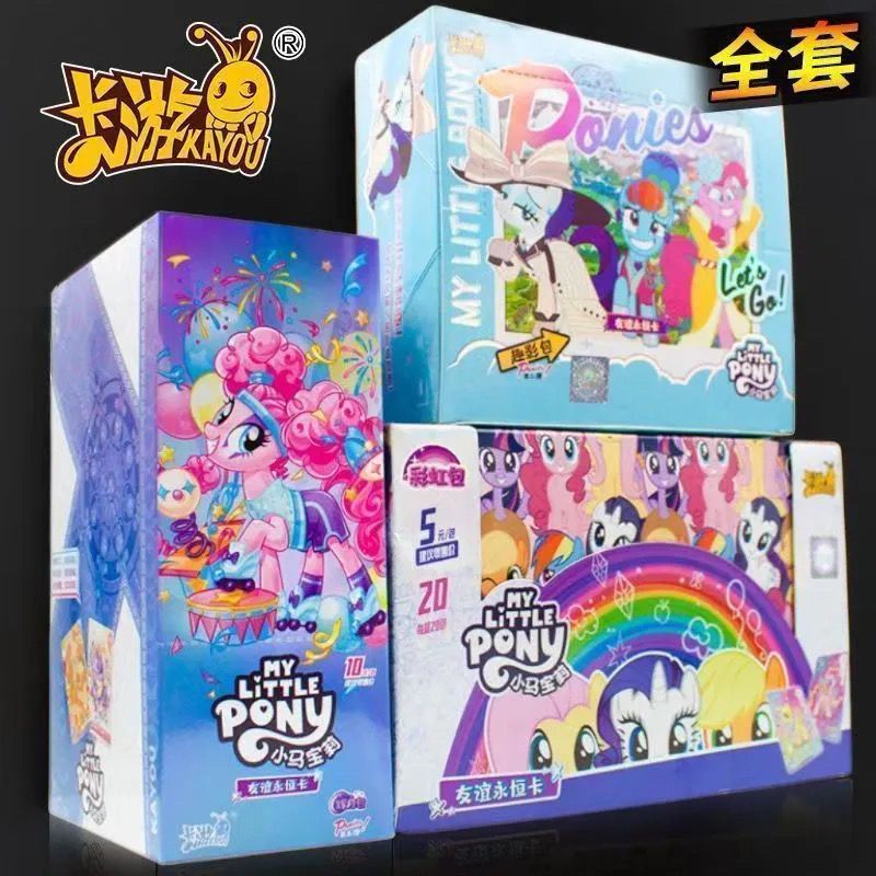 [หนึ่งทั้งกล่อง]} 100% KAYOU My Little Pony การ์ดทัวร์ของแท้ My Little Kagura Series SC Fun Shadow Black Back CR Rainbow Series XR ภาพครอบครัว My Little Pony Pony Card Tour Series Collection Animation Merchanical