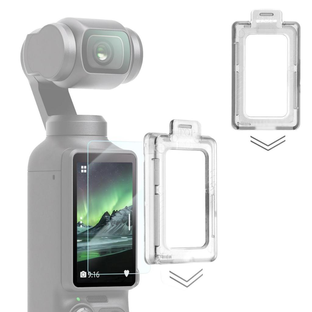 K&F Concept กระจกนิรภัยป้องกันหน้าจอสําหรับ DJI Osmo Pocket 3 / Pocket 4 Auto-Position ชุดติดตั้งไร้