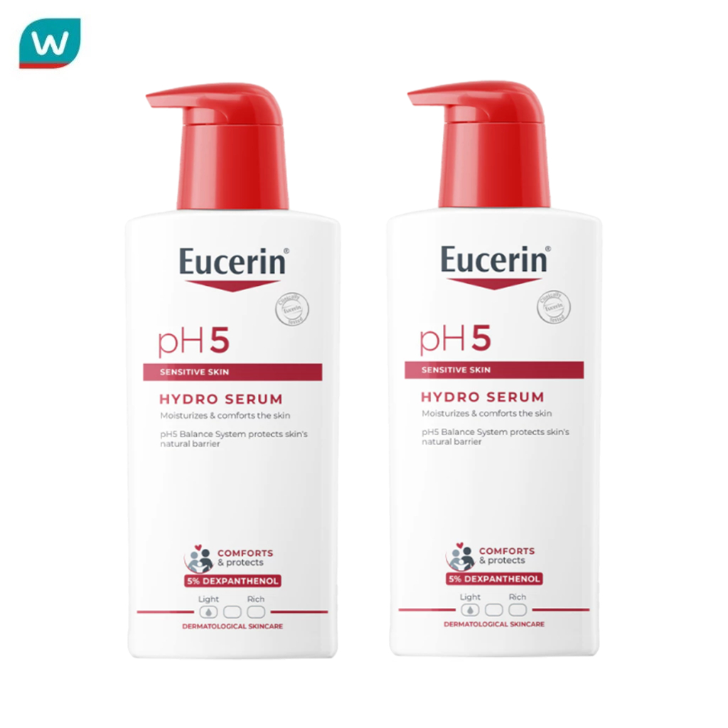 (ซื้อ 1 แถม 1) Watsons pH5 SENSITIVE SKIN HYDRO SERUM 400 ML Eucerin body Serum for skin care สูตรเข้มข้น ซึมซาบเร็ว มอบการบํารุงยาวนาน 12 ชม.