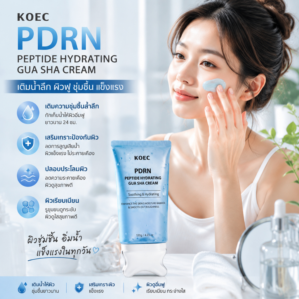 Peptide PDRN Jelly Gel Moisturizing Gua Sha Face Neck Cream