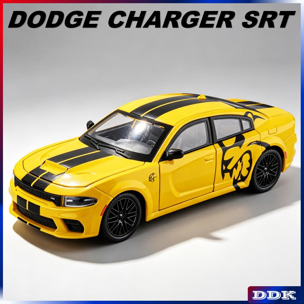 1:24 DODGE CHARGER SRT Diecast รุ่นของเล่นรถเสียงแสงเด็กเพื่อนของขวัญวันเกิด