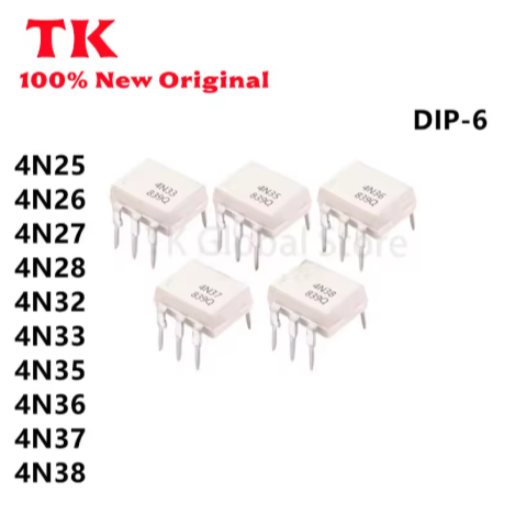 5PCS ใหม่ 4N25 4N26 4N27 4N28 4N32 4N33 4N35 4N36 4N37 4N38 DIP6 Optocoupler ชิปสต็อก 100% Quatily