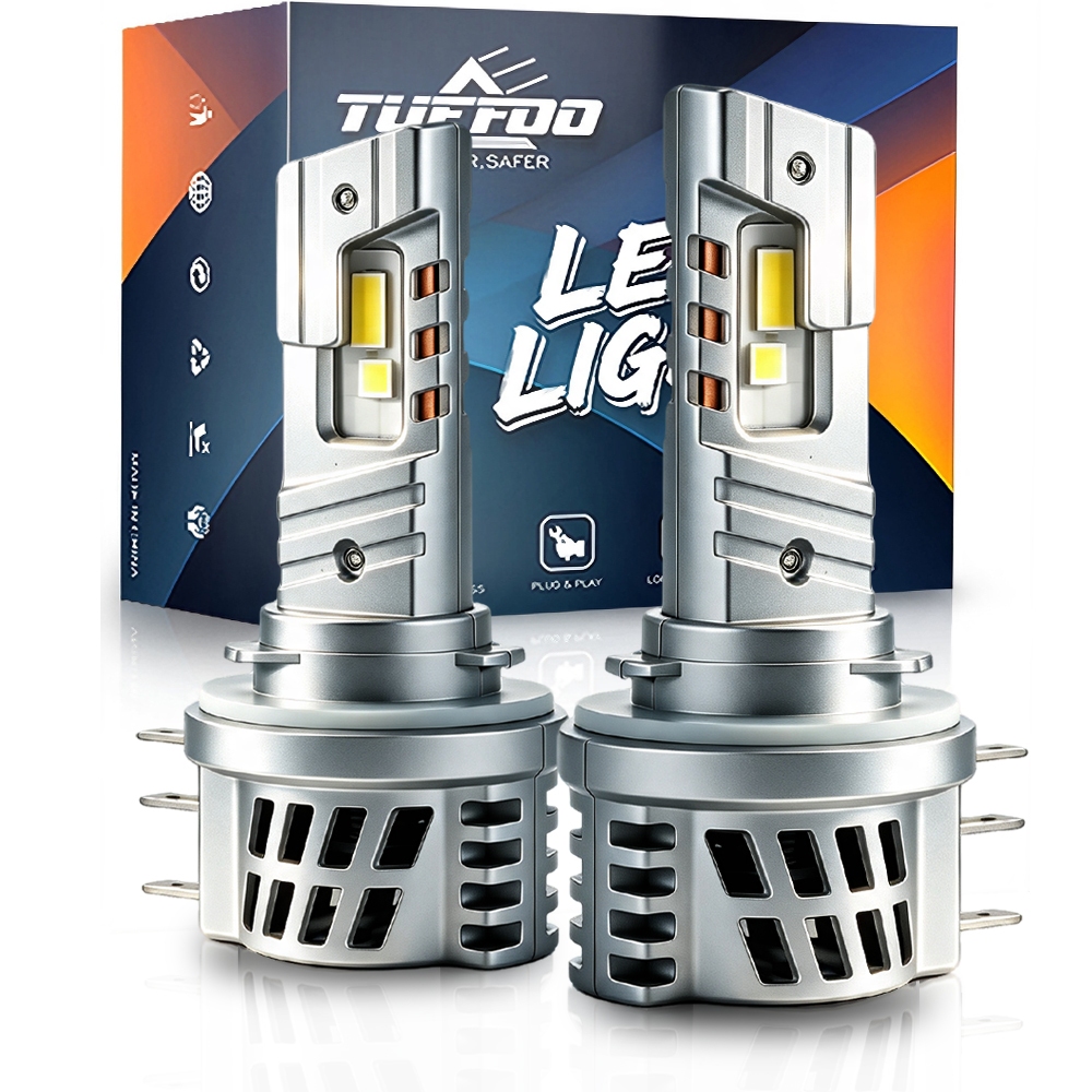 TUFFOO 1 คู่ H15 หลอดไฟ LED สําหรับรถยนต์ ไฟสูง และ ไฟกลางวัน DRL ไม่มีข้อผิดพลาด Ford Ranger