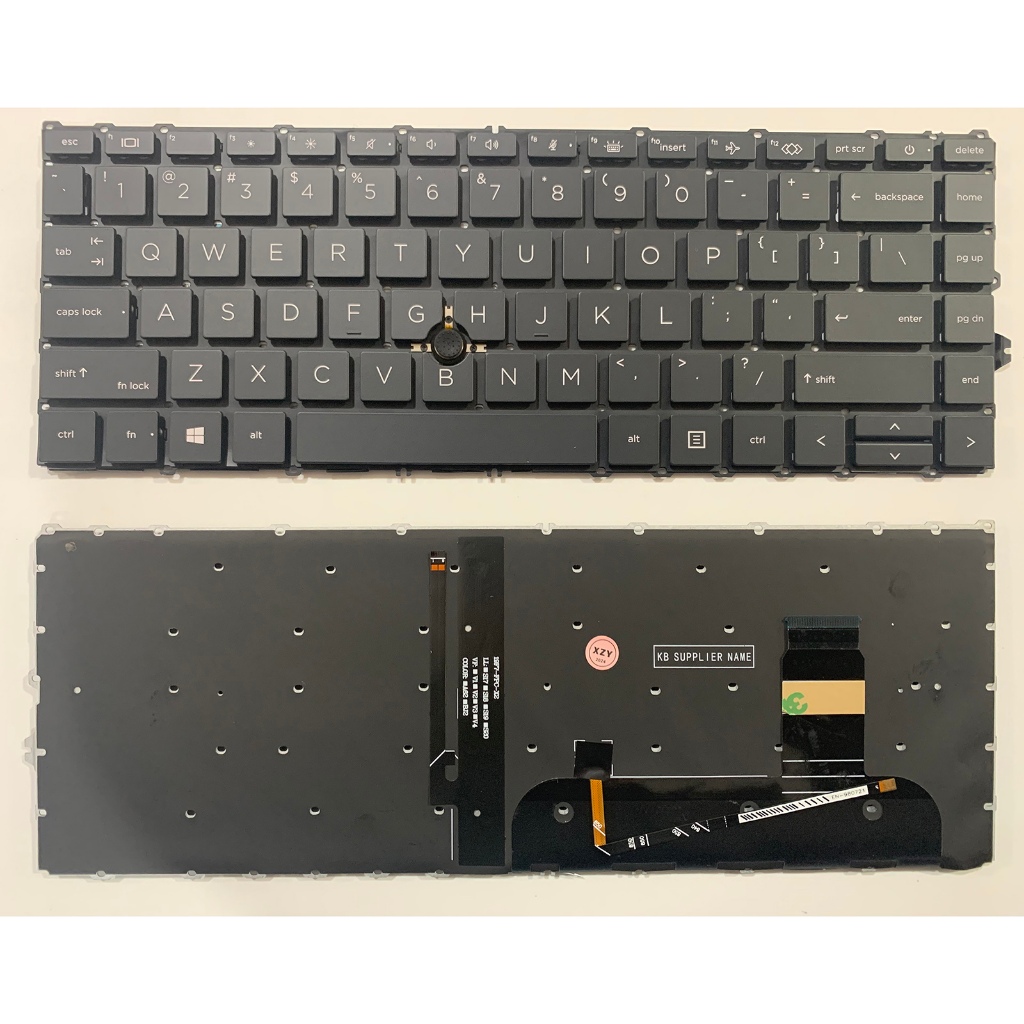 แป้นพิมพ์แล็ปท็อปสําหรับ HP EliteBook 840 G7 840 G8 845 G7 845 G8 840 Backlit Pointer สีดํา US