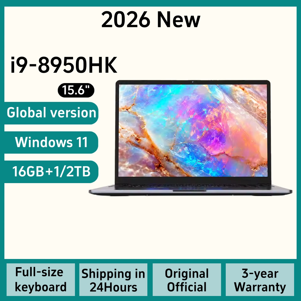 แล็ปท็อปบางและเบา Intel CPU i9 8950HK / i7 8500Y / Windows 11 Pro / 15.6 นิ้ว / 16GB+512GB/1TB SSD ส