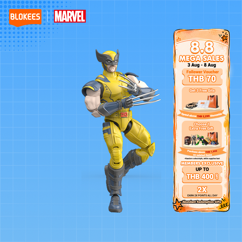 BLOKEES Marvel Heroes Champion Class Wolverine ฟิกเกอร์ขยับได้ โมเดลตัวต่อ ของสะสมAction Figure Model Kits