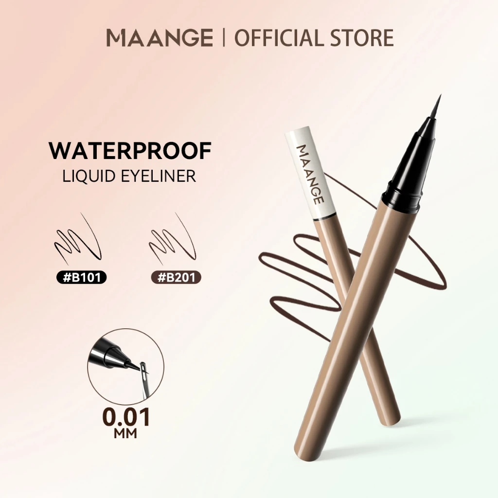 MAANGE อายไลเนอร์ชนิดน้ำ - เส้นบาง กันน้ำ ติดทนนาน 24 ชั่วโมง แห้งเร็ว และไม่เลอะเทอะ E01