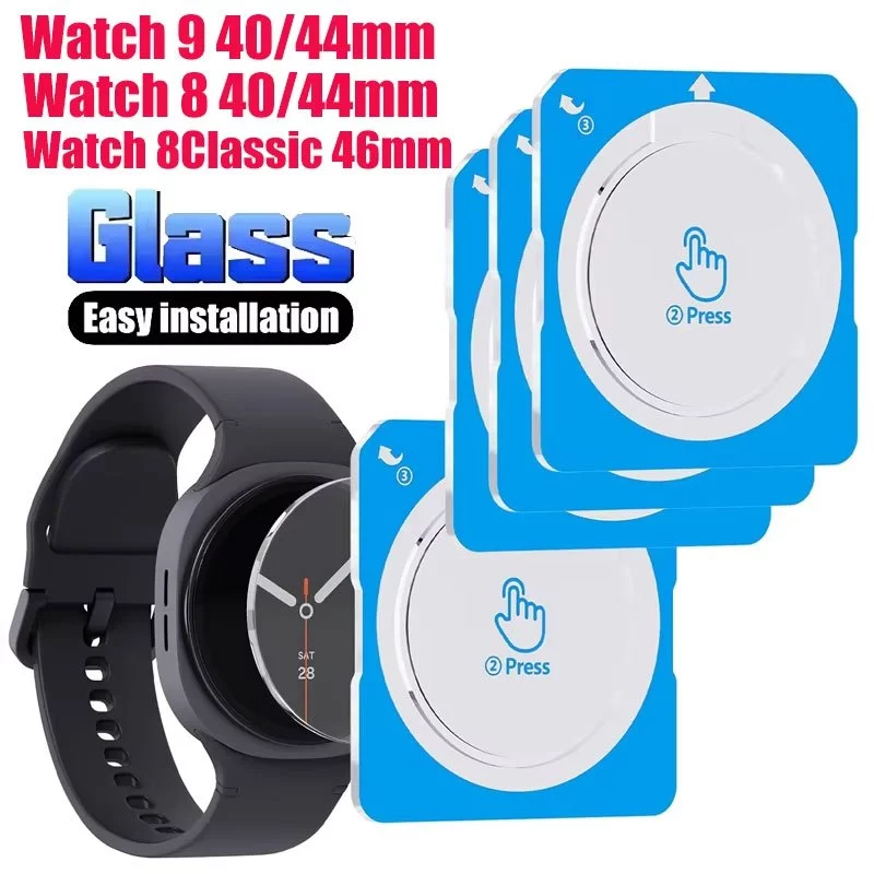 สําหรับ Galaxy Watch ป้องกันสําหรับ Samsung Galaxy Watch 9 8 7 40 44 มม.นาฬิกา 8Classic/Ultra(2025/2026) ขนาดกระจกนิรภัยป้องกันหน้าจอ