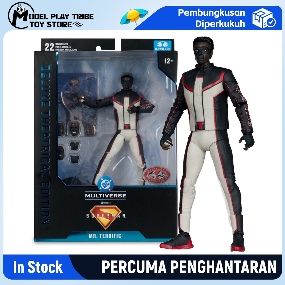 McFarlane Toys DC Multiverse Mr. Terrific Superman Movie Deluxe Theatrical Red Platinum Edition โมเด