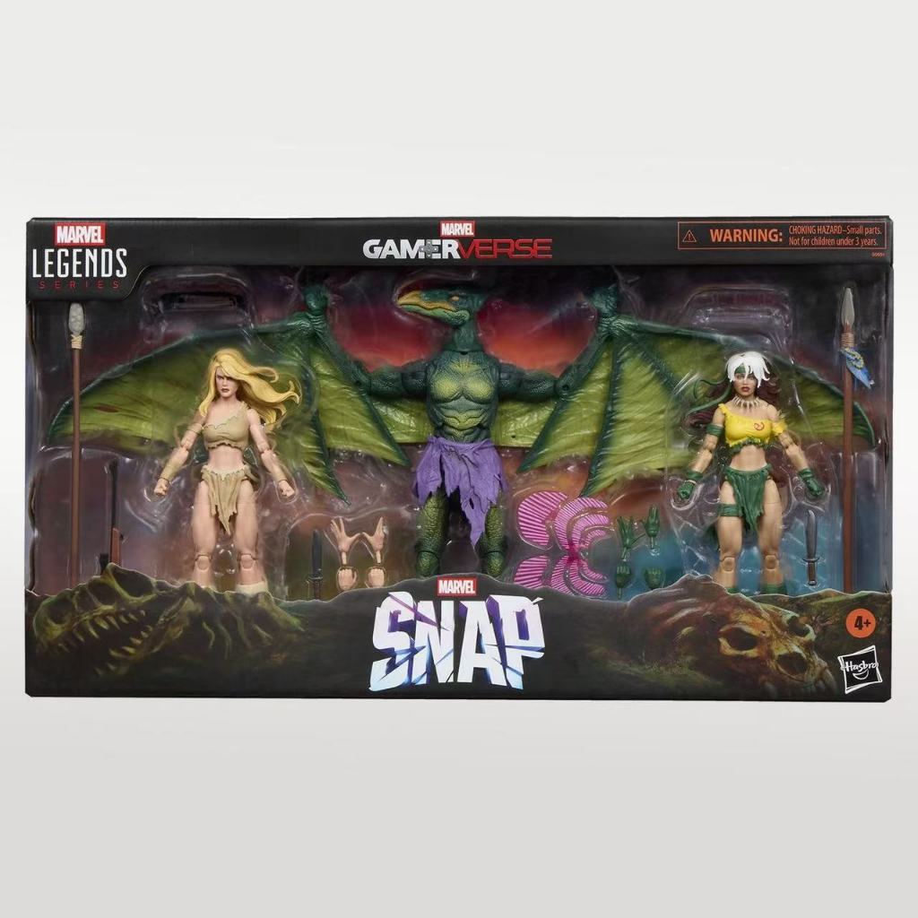Hasbro Marvel Legends Series Gamerverse Marvel SNAP Savage Land ฟิกเกอร์ขนาด 6 นิ้ว 3 แพ็ค