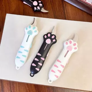 น่ารักมินิน่ารักตีนแมวคมกล่องตัดเครื่องตัดกระดาษหัตถกรรมห่อรีฟิลศิลปะยูทิลิตี้มีดตัดเครื่องมือเครื่องเขียน
