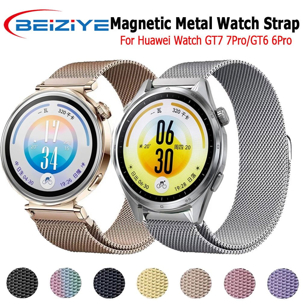 สายรัดแบบห่วงแม่เหล็กสำหรับนาฬิกา Huawei Watch GT7 7 Pro /GT6 6 Pro 46mm.41mm. สมาร์ทวอทช์ สายโลหะสแ