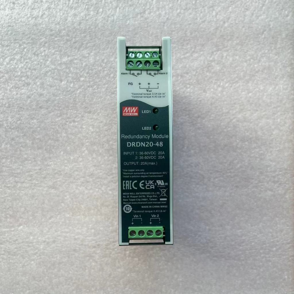 MEAN WELL Switching Power Supply DRDN20-12V24V48V Rail-based Redundancy Function โมดูลสํารอง 20A