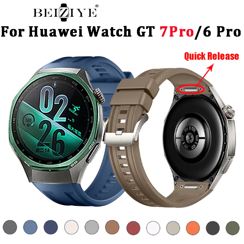 Quick Release สายซิลิโคนสําหรับนาฬิกา Huawei GT 7 Pro 6 Pro 46 มม.กีฬาสายรัดข้อมือสําหรับ Huawei นาฬิกา GT 6Pro สร้อยข้อมือ