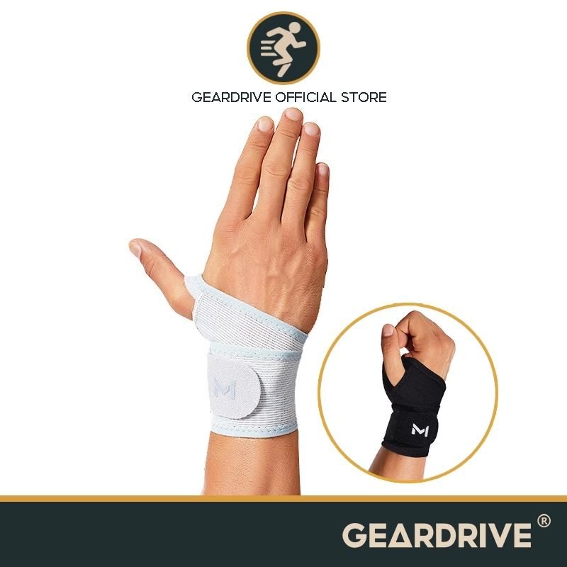 GEARDRIVE สายรัดข้อมือพร้อมผ้าตาข่ายระบายอากาศแบบนุ่มรองรับข้อมือแบบปรับได้สําหรับออกกําลังกาย,ของใช้ประจําวัน,บรรเทาความเจ็บปวด,พอดีมือซ้ายและขวา