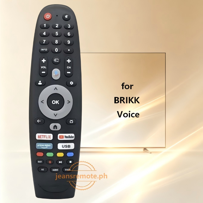 เหมาะสําหรับ BRIKK รีโมทคอนโทรลทีวี BLEDS-55UHD4K 32UHD4K 43UHD4K