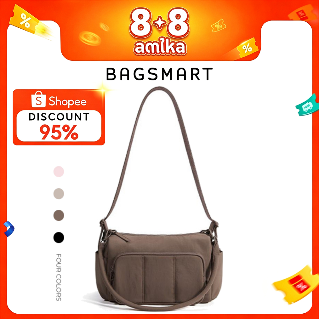 BAGSMART กระเป๋าสะพายข้างผู้หญิงแฟชั่น Crossbody Bag น้ำหนัก