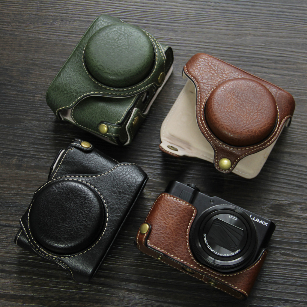 สําหรับซองหนังกล้อง Panasonic ZS300 tz300 ฝาครอบป้องกันพร้อมเปิดฐาน tx3