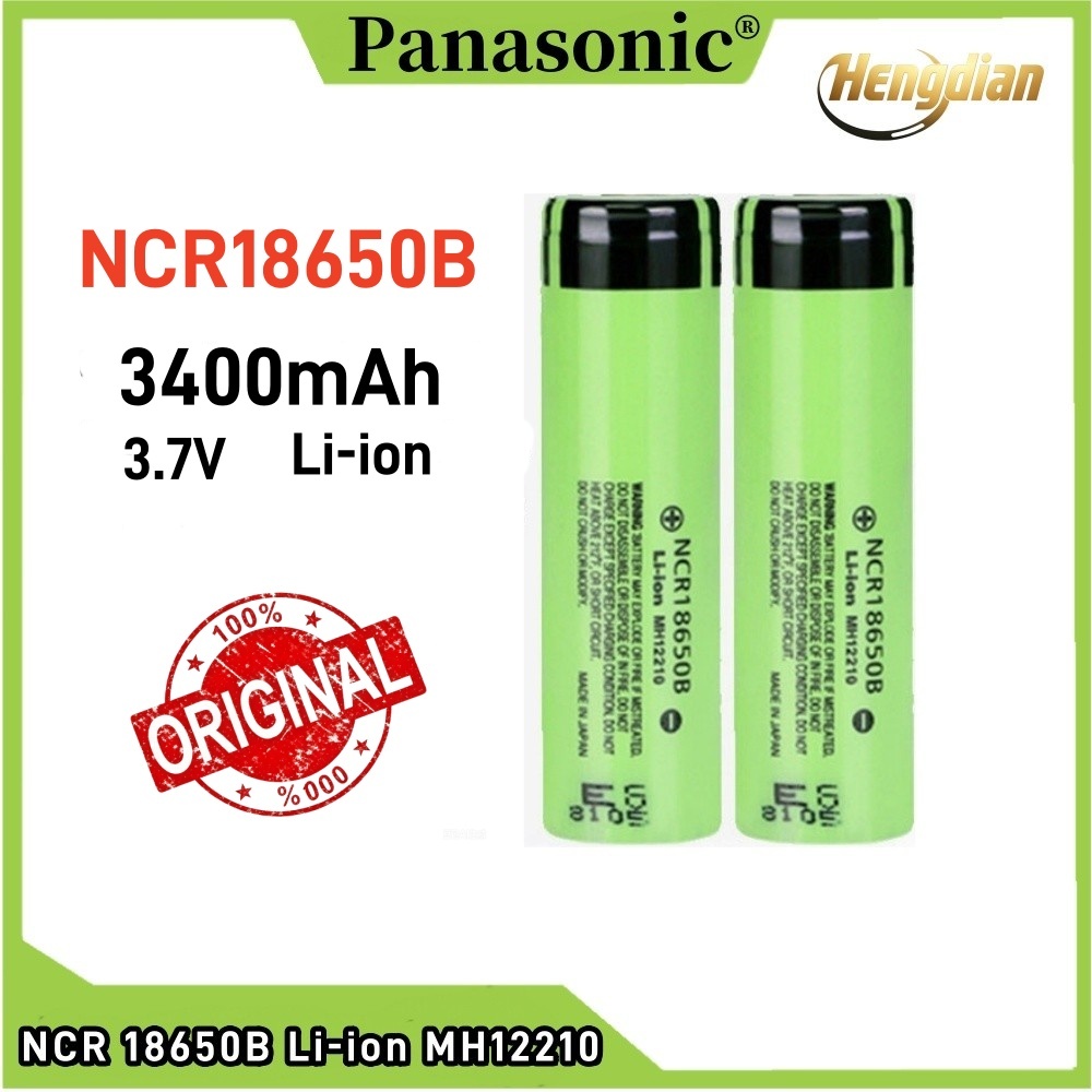 Panasonic18650 NCR18650 3.7V 3400mAh 20A แบตเตอรี่ลิเธียมแบบชาร์จไฟได้สําหรับไฟฉาย