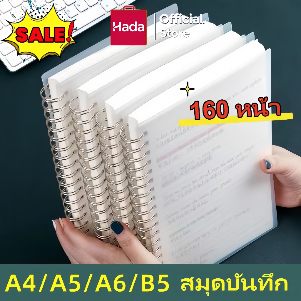 สมุดโน๊ตขนาด A5/A6/B5 สมุดโน้ตขนาดใหญ่แบบเรียบง่าย พิเศษสำหรับนักเรียนมัธยมปลายและนักศึกษาวิทยาลัย ตารางไดอารีสแควร์ สมุดจดบันทึก  muji