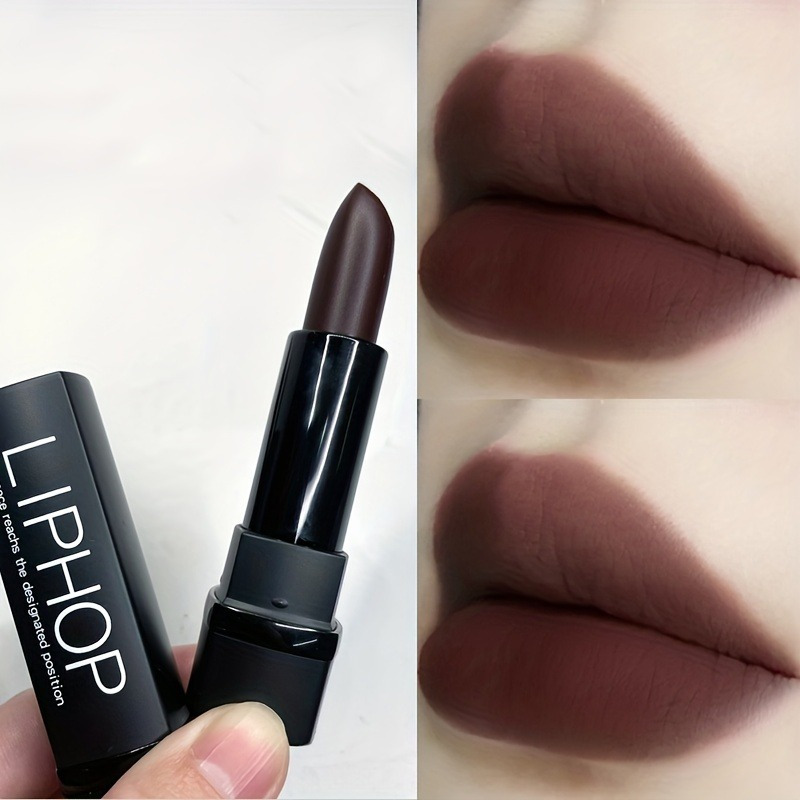 ลิปสติกเนื้อแมทสีน้ําตาลเข้ม สีช็อคโกแลต ลิปสติกคอสเพลย์ฮาโลวีน Dark Poison Color