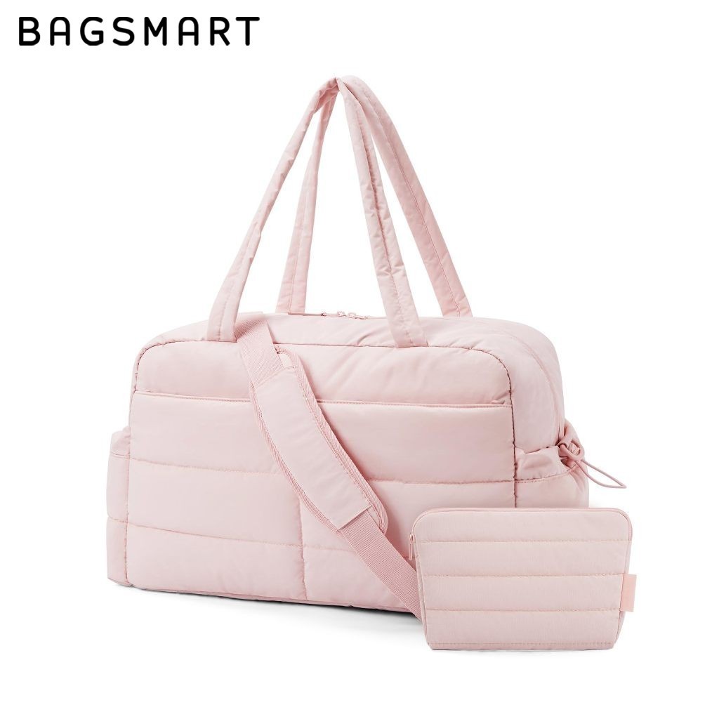 BAGSMART Duffel กระเป๋ายิม กระเป๋าเดินทางสำหรับสุภาพสตรี 31L ความจุสูงกระเป๋ายิม