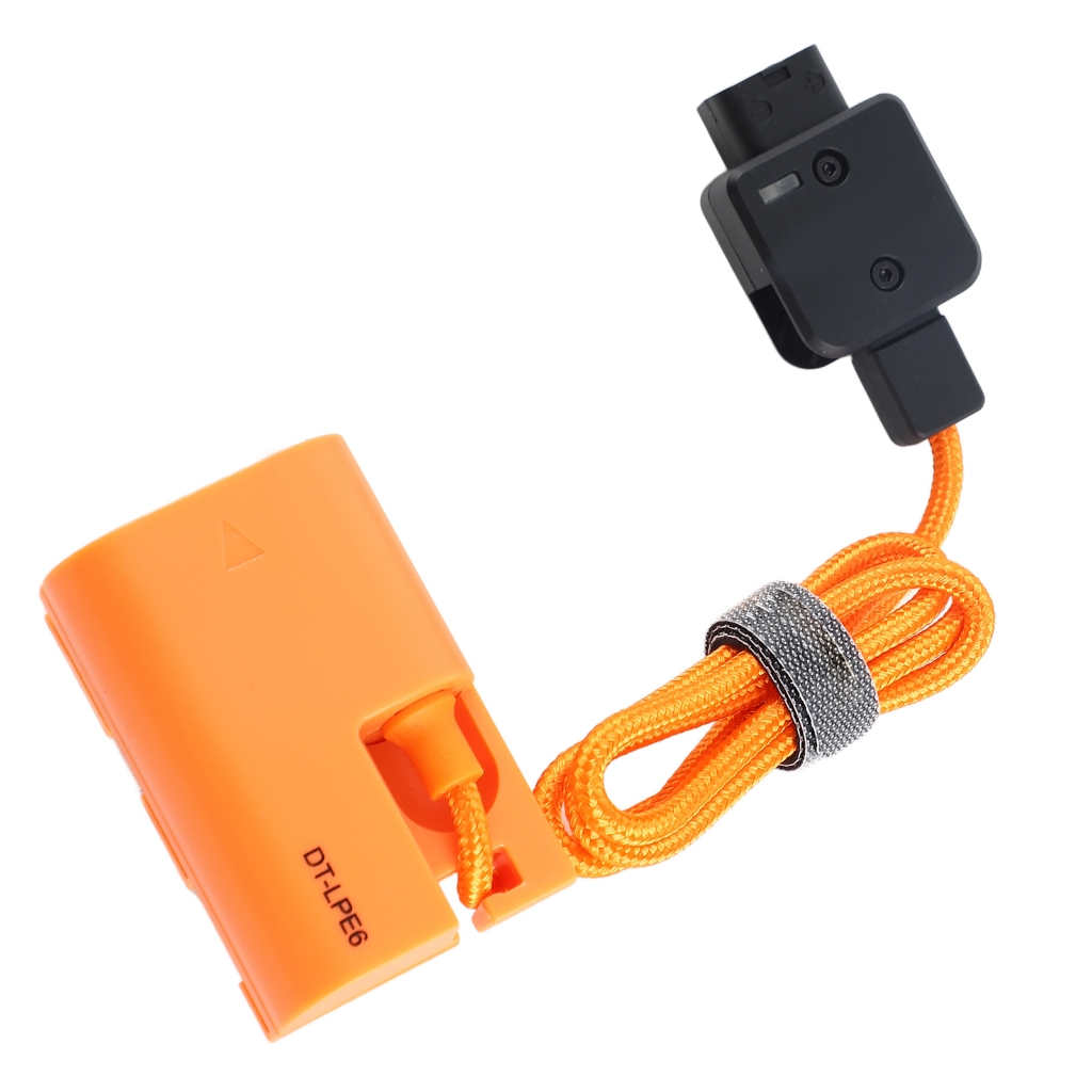 ZGCINE DT-LPE6 D-Tap to LP-E6NH แบตเตอรี่จำลองพร้อมอุปกรณ์ต่อสาย DC สำหรับ Canon R/R5/R6/R5 C/R7/R6 Mark II/5D Mark II III IV/6D/6D Mark II/7D/7D Mark II/60D/60Da/70D/80D/90D/XC10/XC15/5
