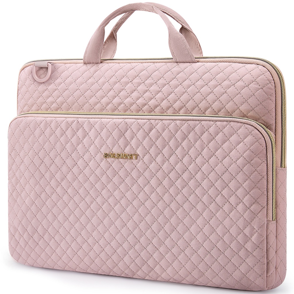 BAGSMART 13-15.6 นิ้ว ควิลท์ กระเป๋าแล็ปท็อป กันน้ำ ธุรกิจท่องเที่ยวกระเป๋าแล็ปท็อป