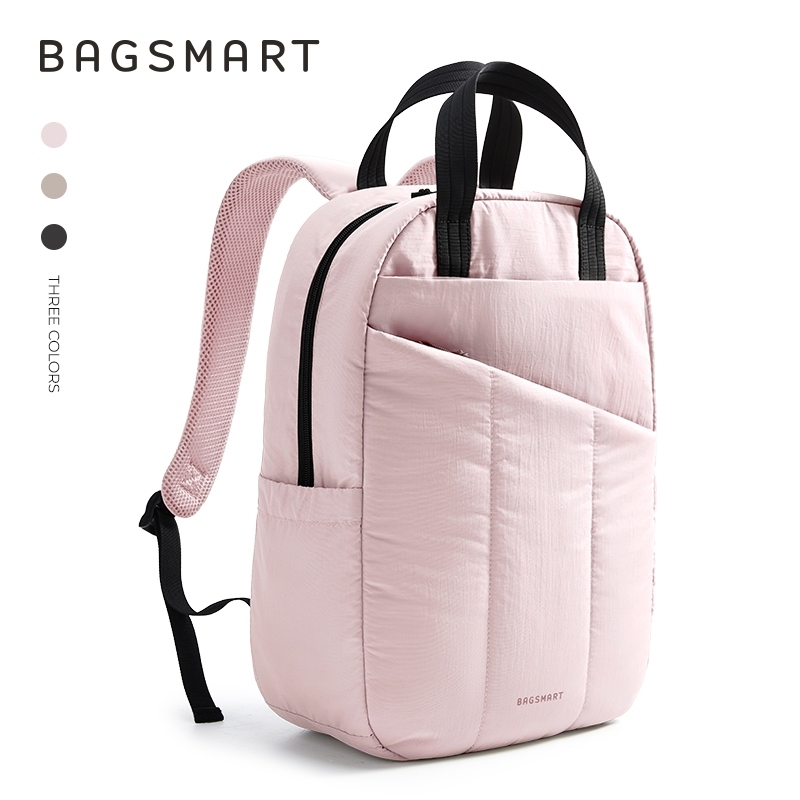 BAGSMART กระเป๋าเป้สะพายหลังแล็ปท็อปขนาด 15.6 นิ้ว กระเป๋านักเรียนผ้านวมความจุขนาดใหญ่สําหรับการเดินทางเพื่อสํานักงานธุรกิจ