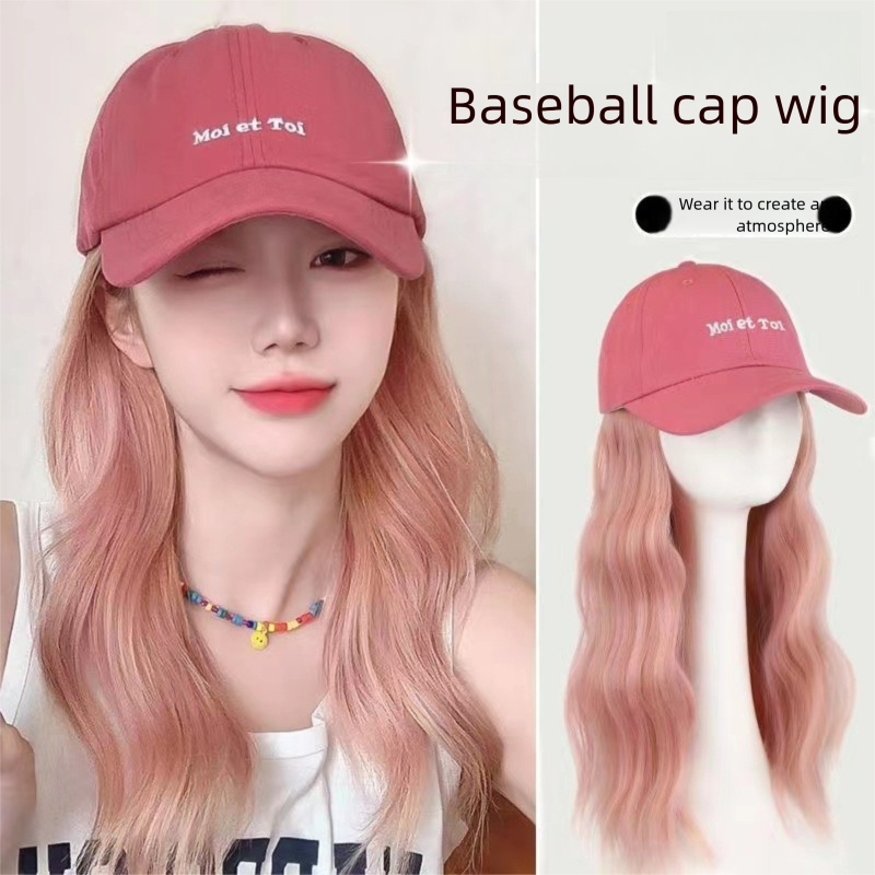 One Wig Cap Letter Peaked Cap Breathable