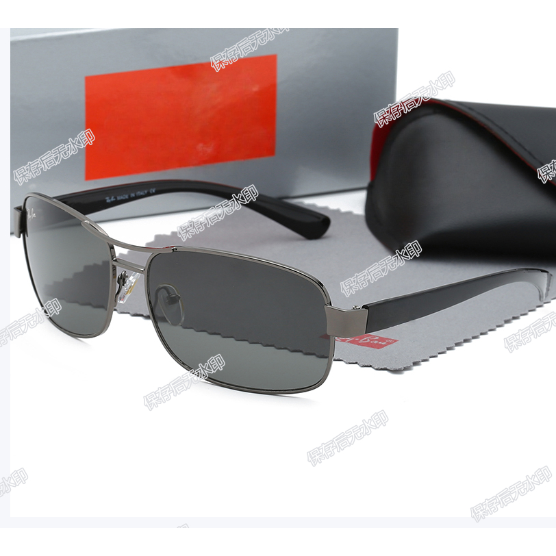 3379 แว่นกันแดดกระจกธรรมดา Oval Square Unisex