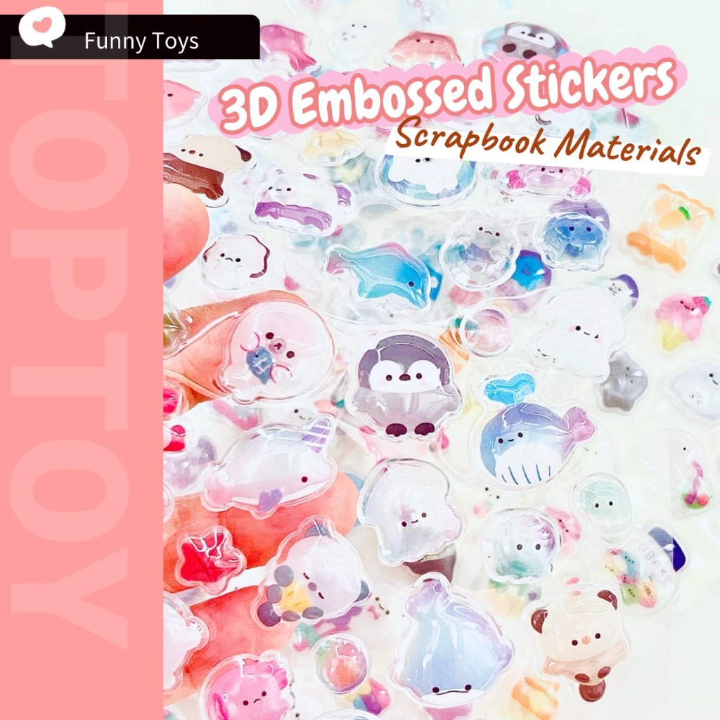 3D สติกเกอร์คริสตัล Kawaii สติกเกอร์นูน DIY Craft โทรศัพท์มือถือสมุดภาพวารสารตกแต่ง Mindful Hobby & ความเครียดบรรเทาของขวัญ