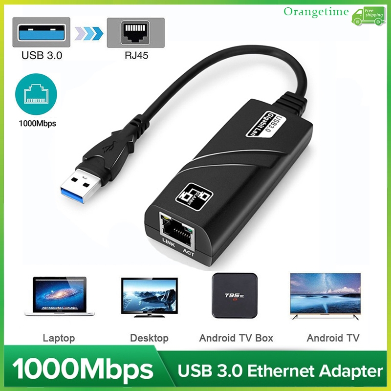 จัดส่งรวดเร็วUSB ถึง Lan 3.0 ถึง 10/100/1000 Mbps Gigabit RJ45 Ethernet LAN Network Adapter สําหรับ 