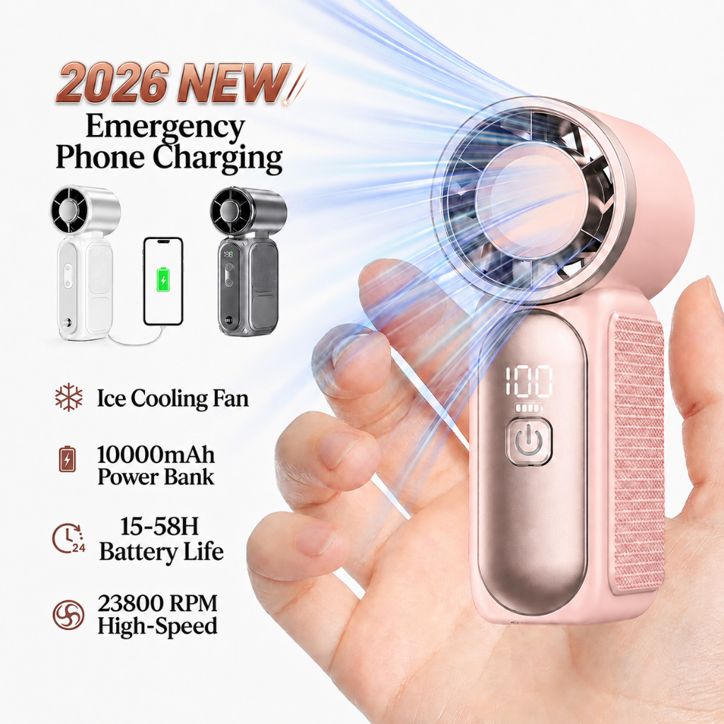 10000mAh (18 สี) พัดลมเทอร์โบมือถือขนาดเล็กแบบพกพา 3.5 นิ้ว 16900 RPM ลมแรงส่วนตัวความเร็วสูง