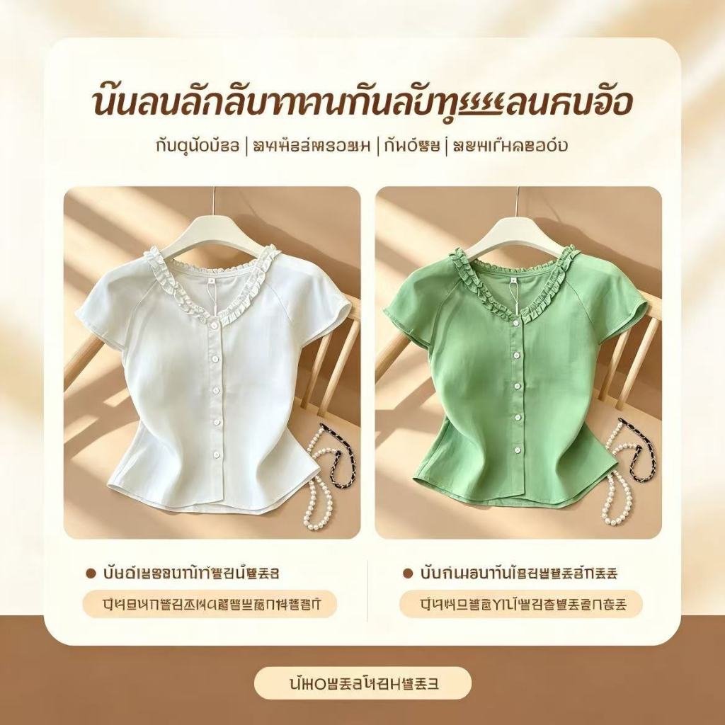 ฤดูร้อนที่ไม่ซ้ํากันคาร์ดิแกนสีเขียวประณีตที่มีขอบเชื้อราเสื้อแขนสั้นการออกแบบของผู้หญิงซอกที่สวยงามอย่างเป็นทางการไหล่บางด้านบน