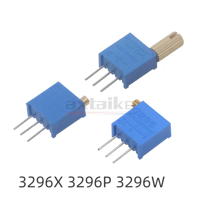 5PCS 3296P 3296W 3296X 3296W-A แนวนอนปรับ Trimmer Potentiometer Variable Resistor 10R 20R 50R 500R 3