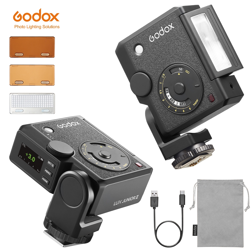 Godox Lux Junior II กล้องย้อนยุคแฟลชระบบ TTL ไร้สาย 2.4G สําหรับกล้อง