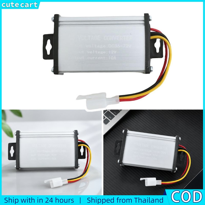 DC-DC Step Down Power Adapter 36-72V 36-96V ถึง 12V 10A 20A/สําหรับยานพาหนะไฟฟ้า,รถจักรยานยนต์ไฟฟ้า,อลูมิเนียม