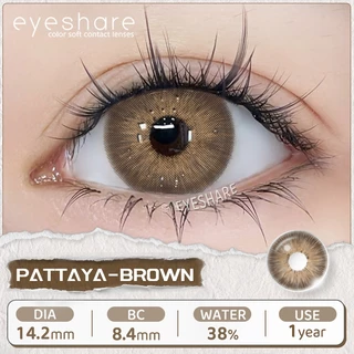Eyeshare มีค่าสายตา 0.00‑‑6.00 PATTAYA คอนแทคเลนส์สีดํา 14.2มม. ค่า 1คู่