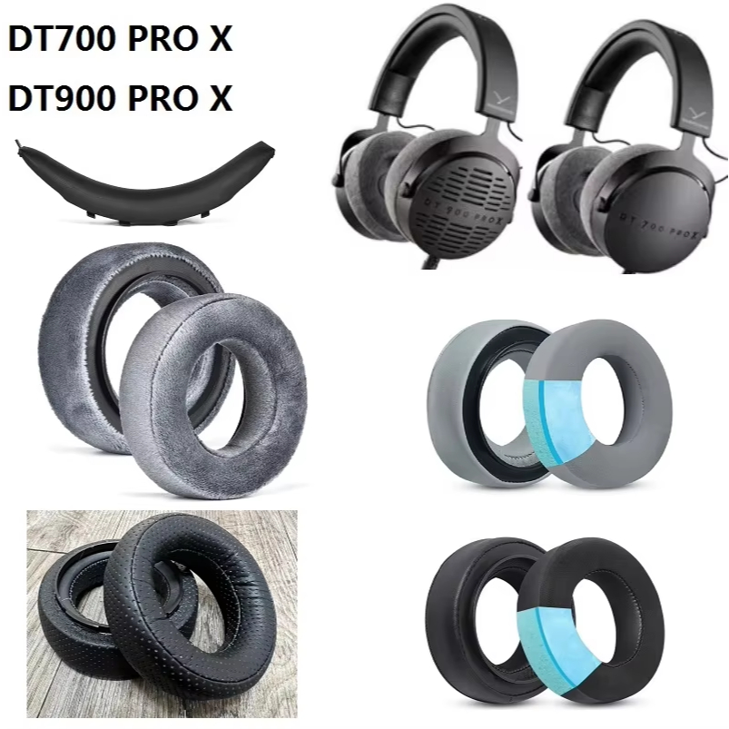แผ่นรองหูฟังสําหรับ Beyerdynamic DT700 Pro X,DT900 Pro X หูฟัง Earmuffs หูหมอนหูแถบคาดศีรษะยางเบาะ