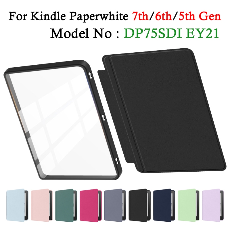 สําหรับ Kindle Paperwhite 7th 6th 5th Gen 6.0 DP75SDI EY21 Snap-on อะคริลิค 2-in-1 E-Reader Case